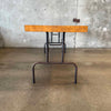 Mid Century Solid Industrial Console Work Table