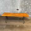 Mid Century Solid Industrial Console Work Table