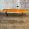 Mid Century Solid Industrial Console Work Table