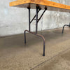 Mid Century Solid Industrial Console Work Table