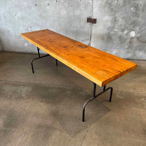 Mid Century Solid Industrial Console Work Table