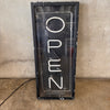 "Open" Neon Sign in Metal