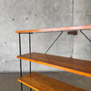 California Modern Iron & Wood Bookshelf 1950's