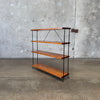 California Modern Iron & Wood Bookshelf 1950's