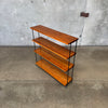 California Modern Iron & Wood Bookshelf 1950's