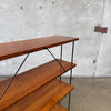 California Modern Iron & Wood Bookshelf 1950's