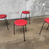 Set of Four Mid Century Iron Tripod Chairs