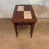 Vintage Mid Century Modern Walnut & Tile Nesting Tables