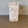 Vintage Beige Marble Rectangle Pedestal