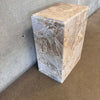 Vintage Beige Marble Rectangle Pedestal