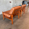 Pair of Danish Teak & Leather Arm Chairs