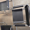 Set of Four Cantilever Chairs By Matted Grassi In Black Leather