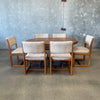 Mid Century Oak Dining Table W/ 6 Chairs