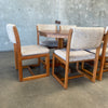 Mid Century Oak Dining Table W/ 6 Chairs