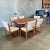 Mid Century Oak Dining Table W/ 6 Chairs