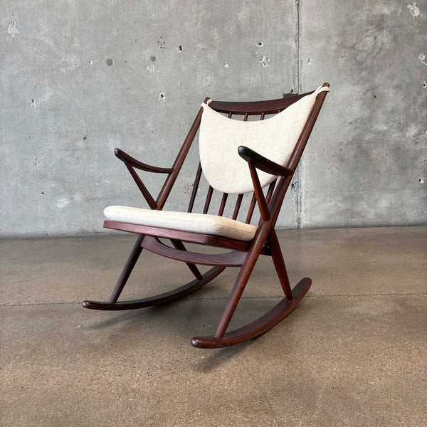 Vintage Teak Rocking Chair by Frank Reenskaug for Bramin