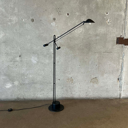 Vintage Post Modern Chrome Adjustable Floor Lamp