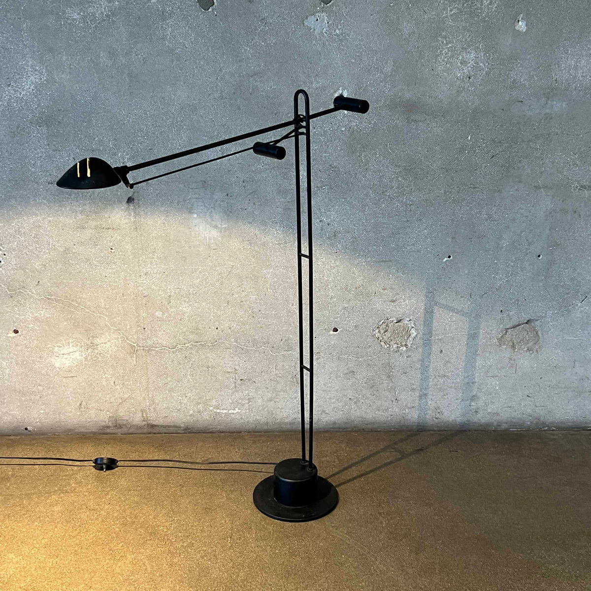 Vintage Post Modern Chrome Adjustable Floor Lamp