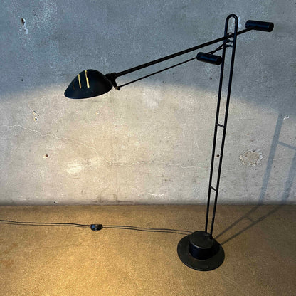 Vintage Post Modern Chrome Adjustable Floor Lamp