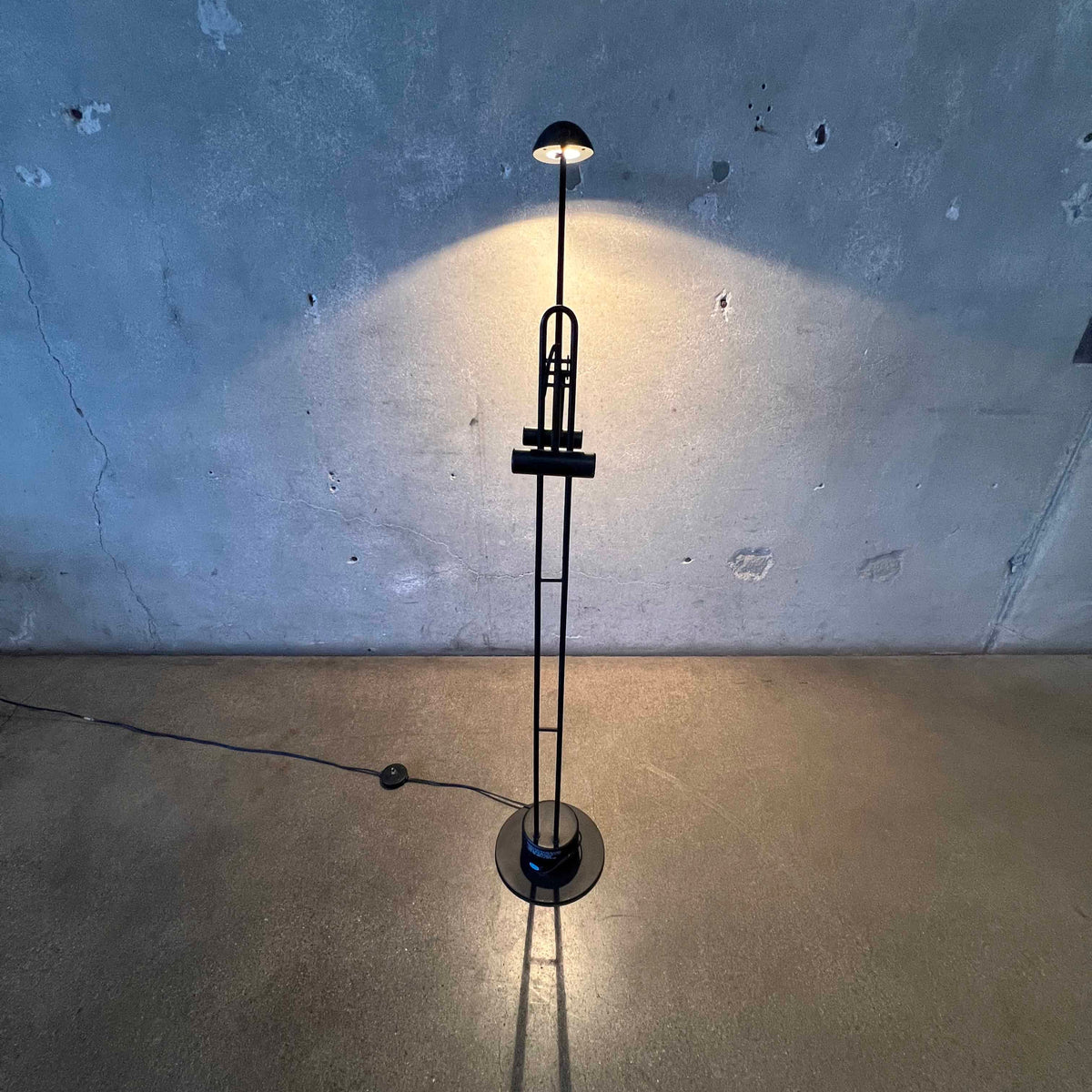 Vintage Post Modern Chrome Adjustable Floor Lamp