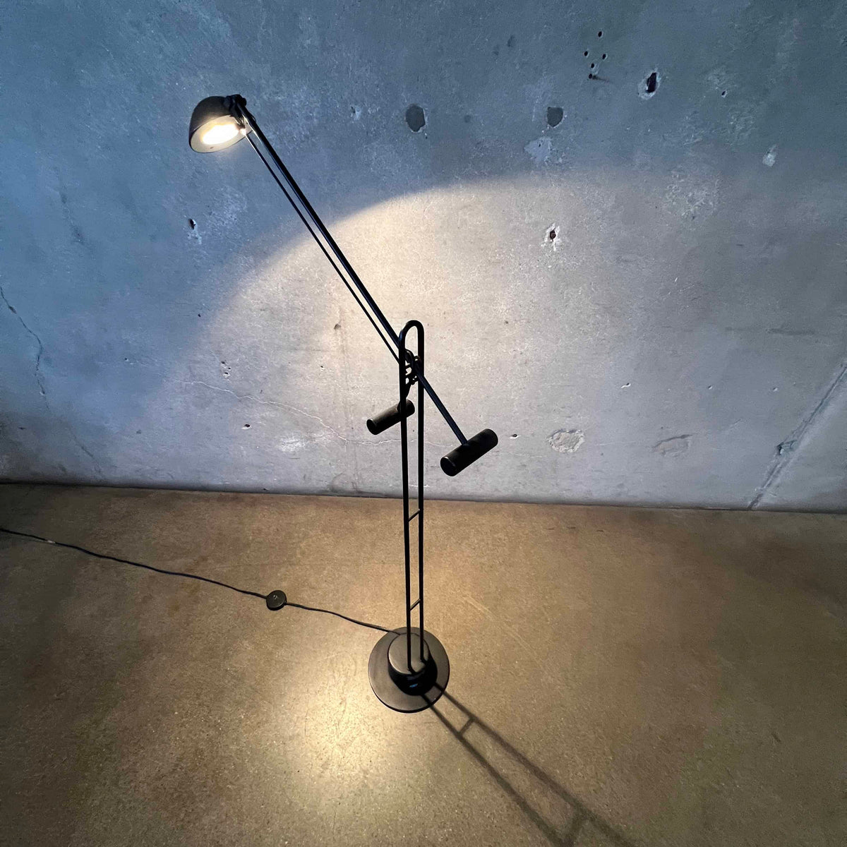 Vintage Post Modern Chrome Adjustable Floor Lamp