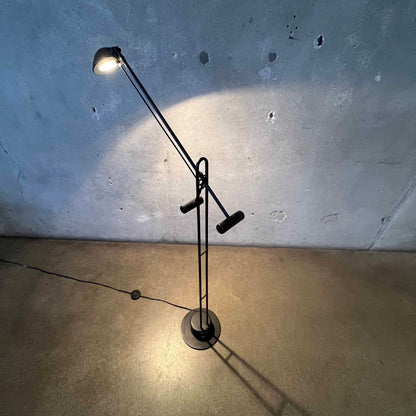 Vintage Post Modern Chrome Adjustable Floor Lamp