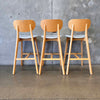 Set of Three Allermuir Bar Stool In Light Wood