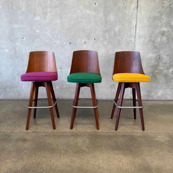 Mid Century Swivel Bar Stools By Chet Beardsley