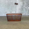 Mid Century Large Walnut Magazine Rack By Arthur Umanoff