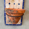 Vintage Italian Tile & Terra Cotta Wall Planter w/Pot #1