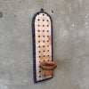 Vintage Italian Tile & Terra Cotta Wall Planter w/Pot #2