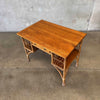 Vintage Wicker & Oak Desk