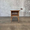 Vintage Wicker & Oak Desk