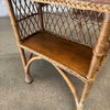 Vintage Wicker & Oak Desk