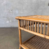 Vintage Rattan Side Table