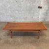 Vintage Walnut Jens Risom Floating Top Coffee Table