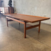 Vintage Walnut Jens Risom Floating Top Coffee Table