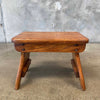 1950's Vintage Solid Oak Stool