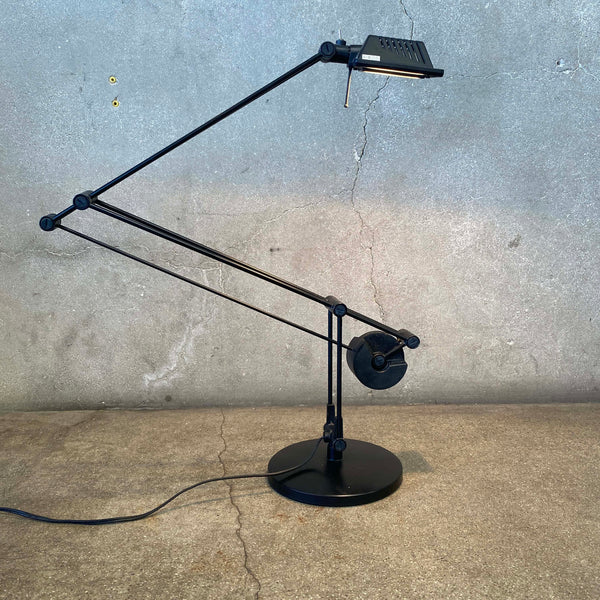 Mid Century Desk Lamp w/Cast Iron Weight In The Style Of Sonneman