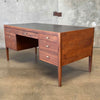 Mid Century Walnut Desk With Laminate Top