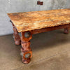 Antique South Western Spanish Stone & Wood Dining Table With Bronze Accents