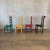 Vintage Folk Art Dining Chairs