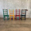 Vintage Folk Art Dining Chairs