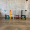 Vintage Folk Art Dining Chairs