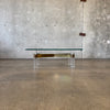 Lucite & Brass Coffee Table