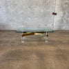 Lucite & Brass Coffee Table