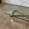 Lucite & Brass Coffee Table