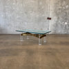 Lucite & Brass Coffee Table