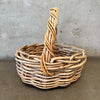 Vintage Large Hand Woven Gathering Basket