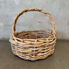 Vintage Large Hand Woven Gathering Basket